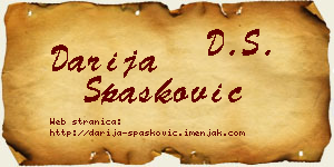 Darija Spasković vizit kartica